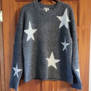 Vigoss Gray Star Pattern Women's Sweater